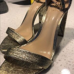 Vince Camuto Gold Snakeskin Heels